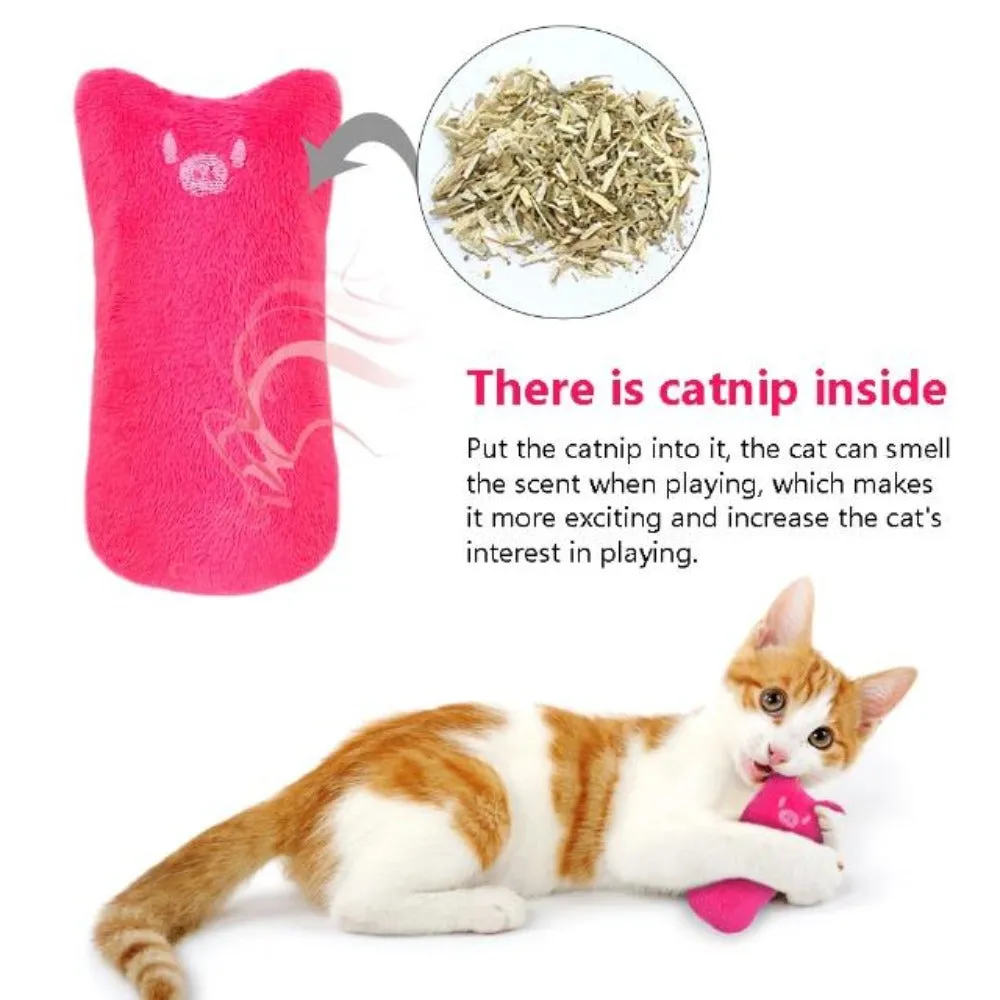 plush cat toys catnip chewing teeth catmint claw bite playing cats supply ✈️ free.shipping
