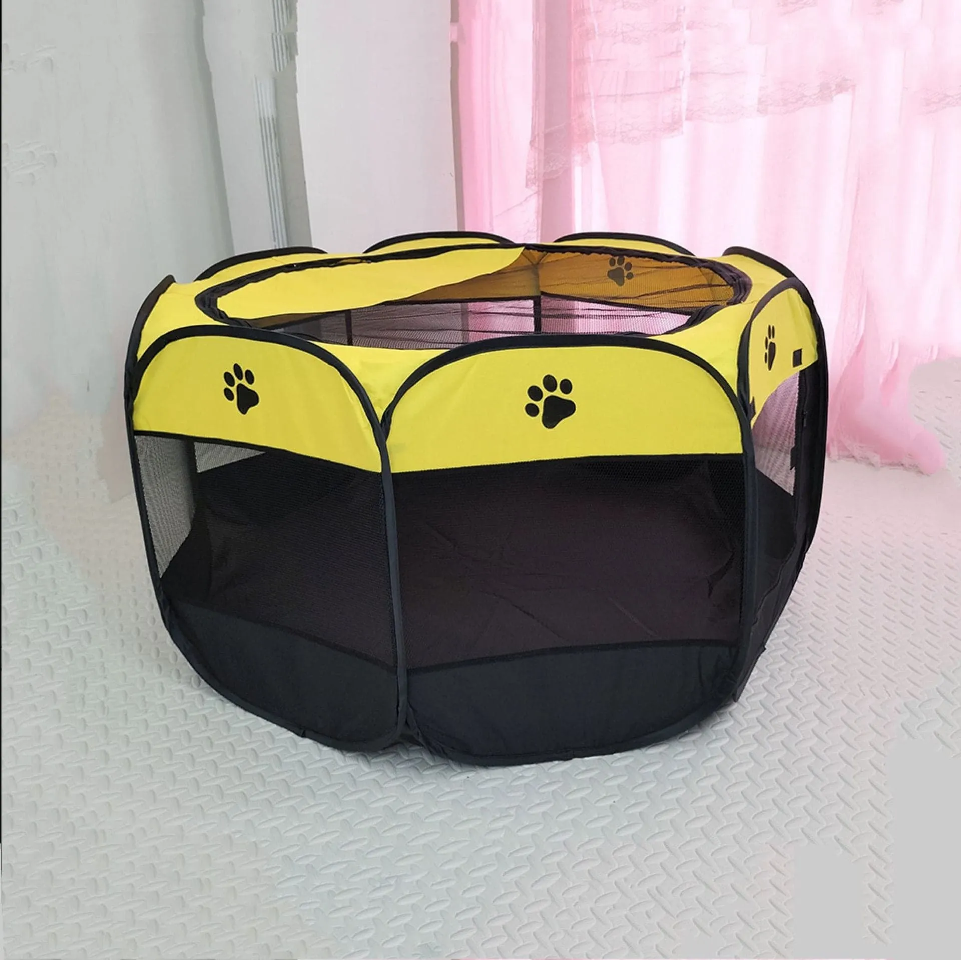 Portable Folding Pet Tent Dog House Octagonal Cage For Cat Tent Playpen Puppy Kennel Easy Operation Fence Outdoor Big Dogs House