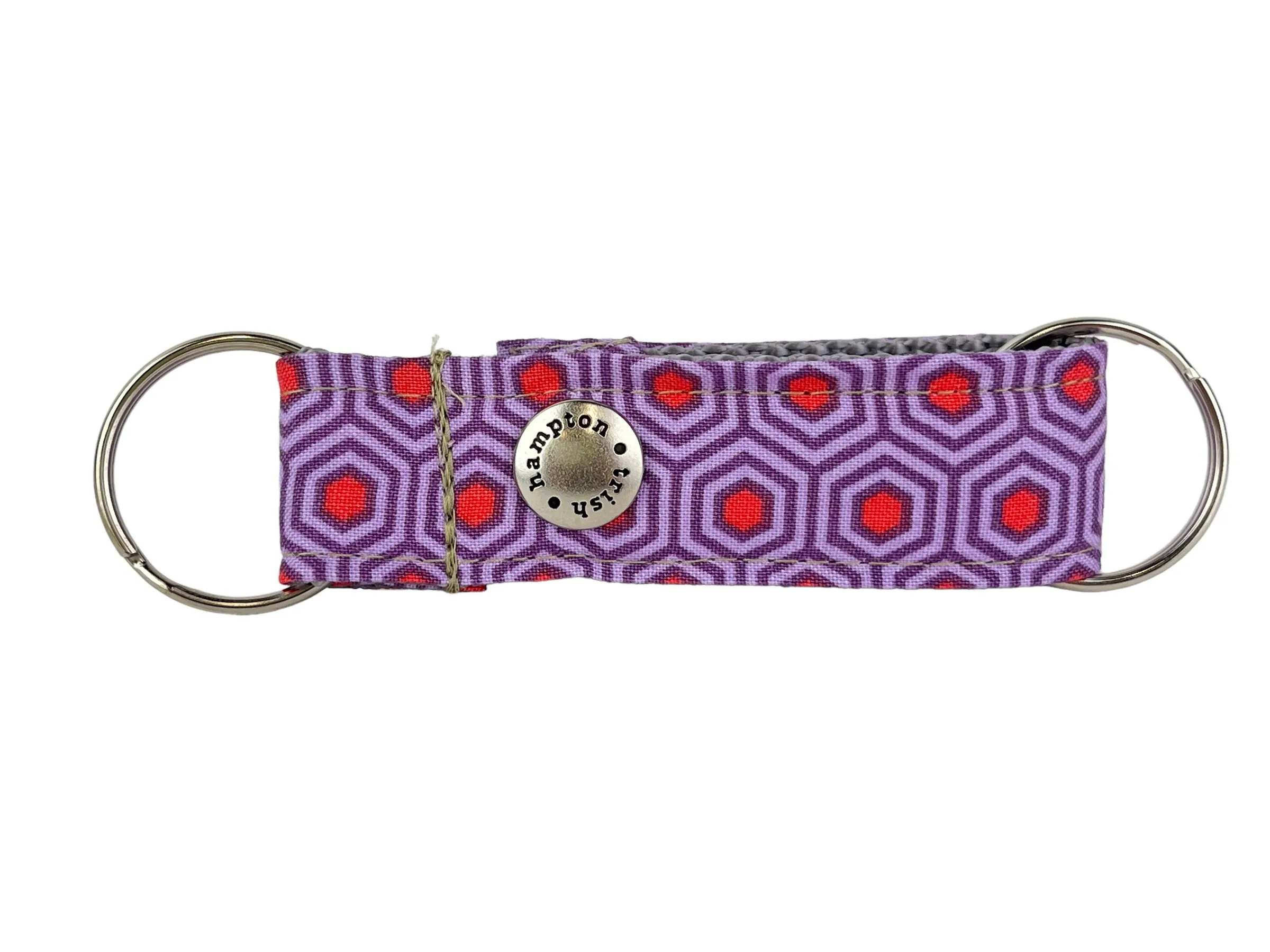 Purple/Orange Hexagon Snappy Keychain - 762