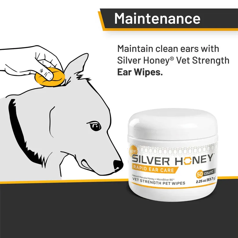 Rapid Ear Care Vet Strength Pet Wipes - 50ct