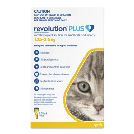 Revolution Plus Flea & Tick Treatment 1.25-2.5kg Kitten & Cat