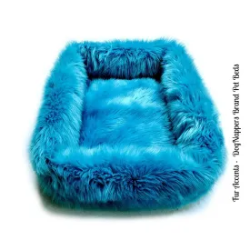 Shaggy Soft Padded Luxury Faux Fur DogNapper Dog Bed - Cat Mat - Padded Plush Shag Fur Lining - Fur Accents USA