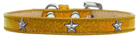Silver Star Widget Dog Collar Gold Ice Cream Size 18