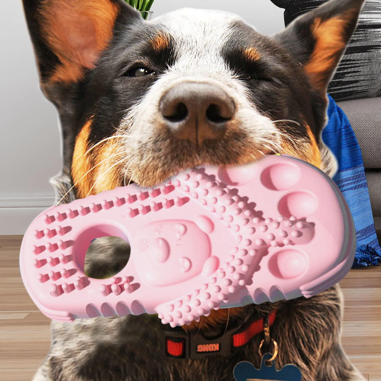 Slipper Shape Dog Chew Toys: TPR Dog Teething Toys for Interactive Fun and Boredom Relief