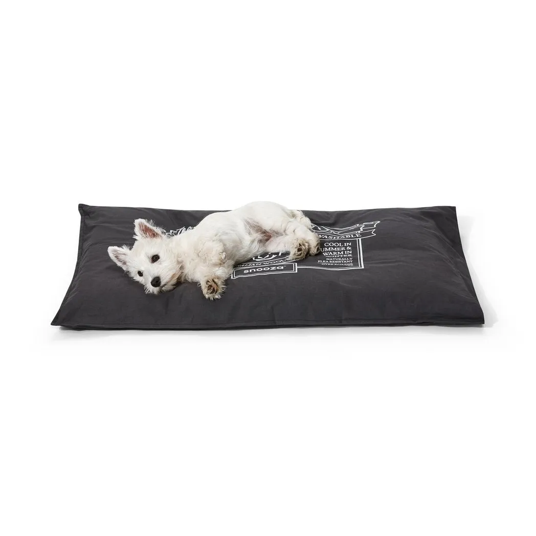 Snooza Organic Pet Futon Charcoal Dog Bed Mighty {)_(}