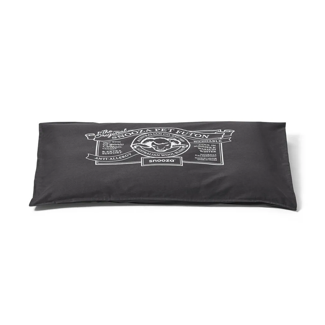 Snooza Organic Pet Futon Charcoal Dog Bed Mighty {)_(}