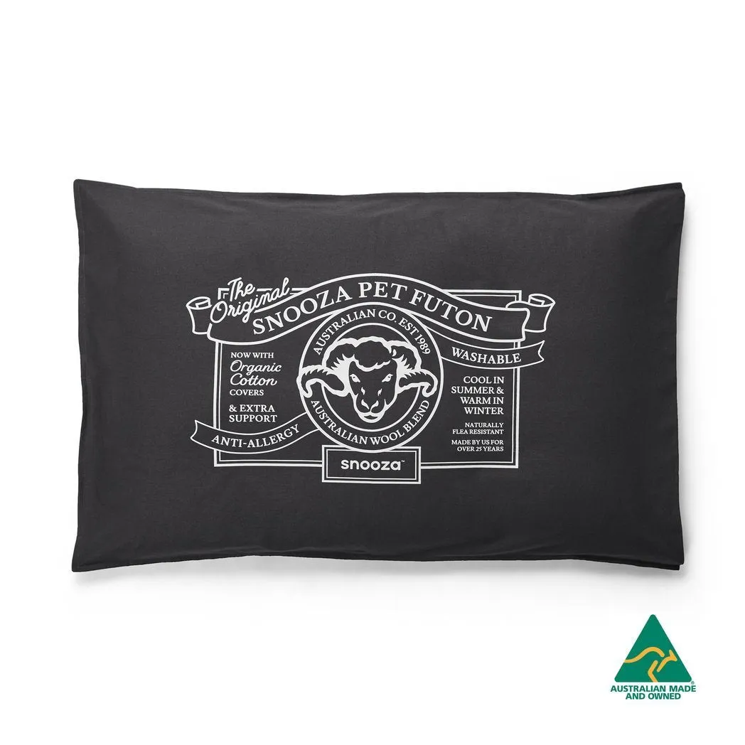Snooza Organic Pet Futon Charcoal Dog Bed Mighty {)_(}