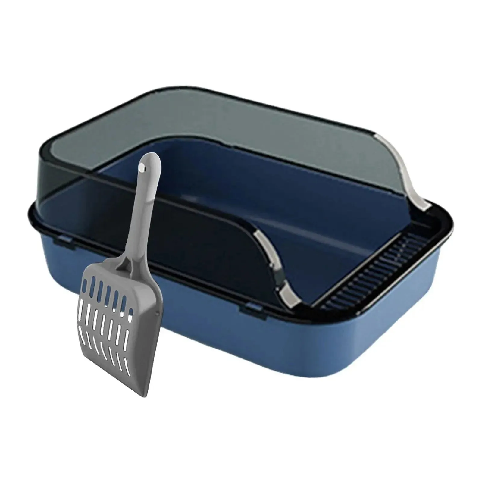 Splash-Proof Open-Top Cat Litter Box Bedpan