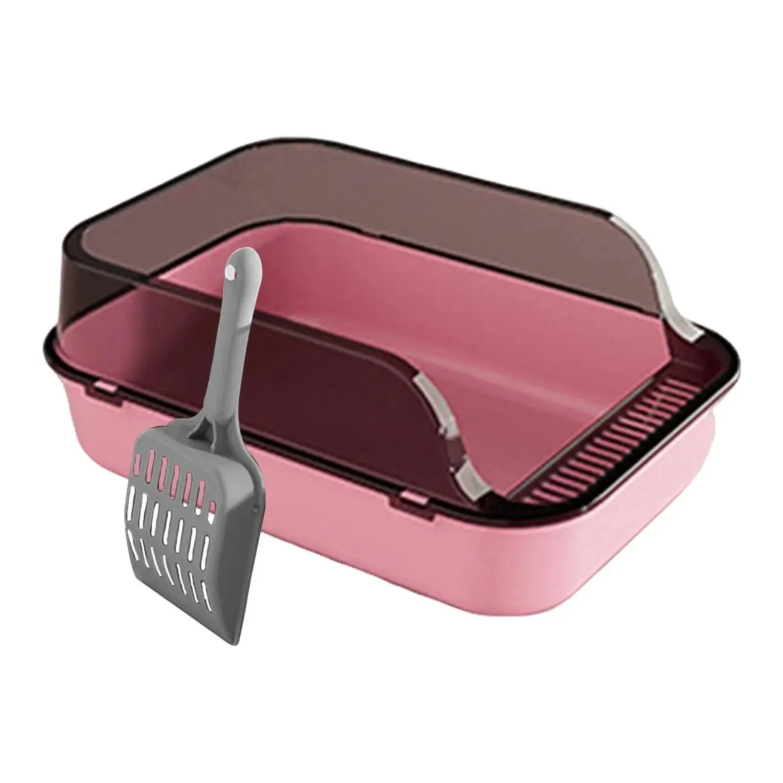 Splash-Proof Open-Top Cat Litter Box Bedpan