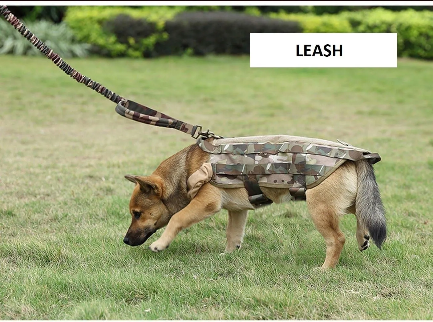 Tactical Scorpion Gear Dog Leash Canine K9 Military Training Vest Harness