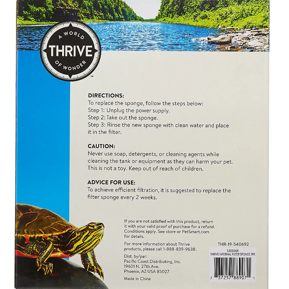 Thrive Internal Filter Sponge 3pk