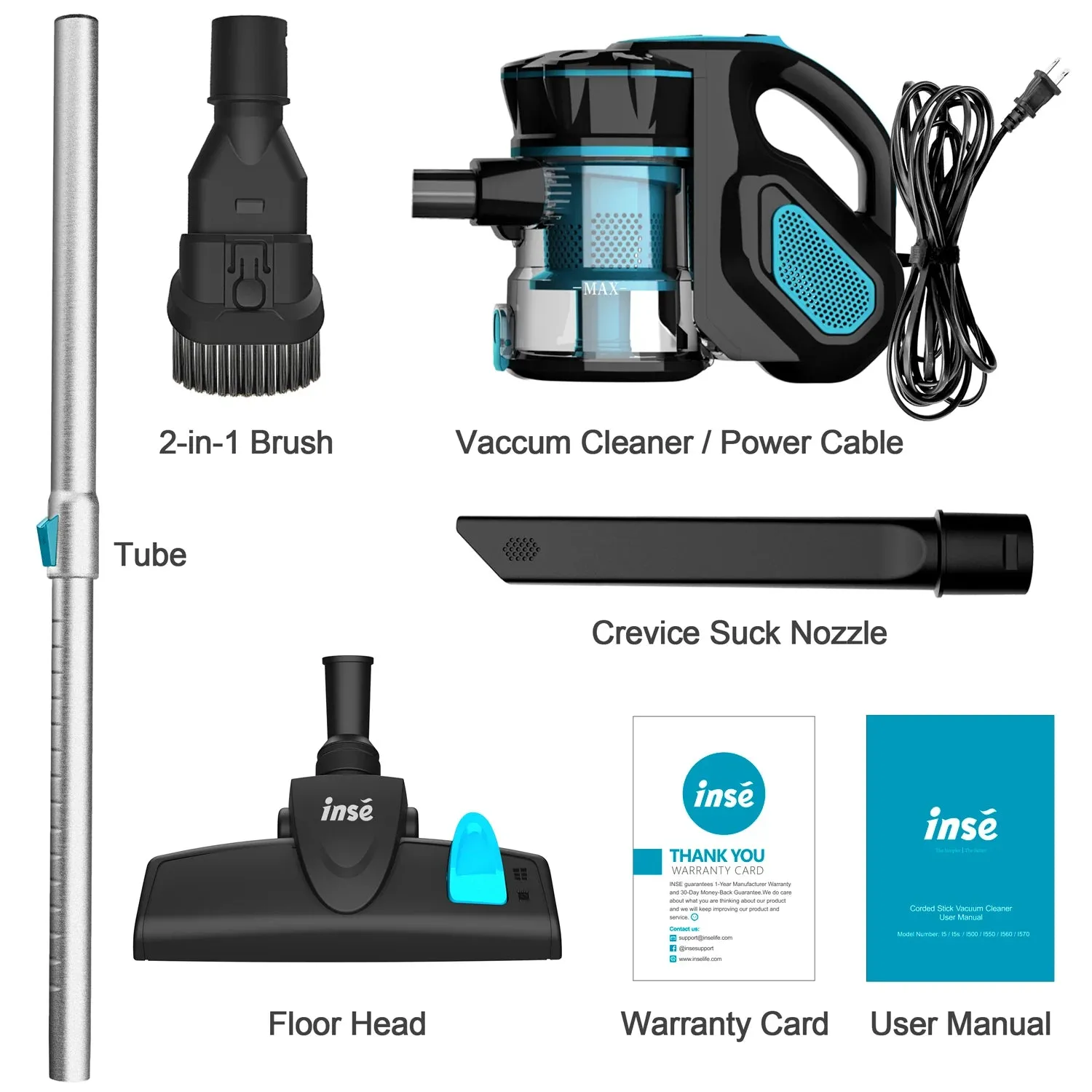 TurboClean SwiftPro 600W Stick Vacuum