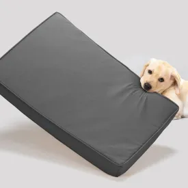 Veehoo Chew Proof Dog Bed for Crate, Durable Dog Crate Bed with Hidden Zipper, Outdoor Waterproof Pet Bed with Removable Washable Cover, Memory Foam Bed for Large Dogs