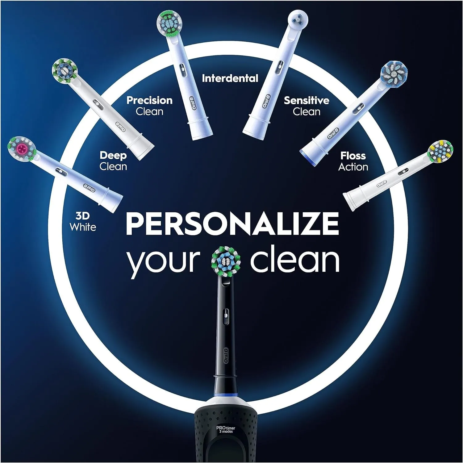 Vitality Pro 2x Electric Toothbrushes For Adults, 2 Toothbrush Heads, 3 Brushing Modes Including Sensitive Plus, 2 Pin UK Plug, Black & Purple