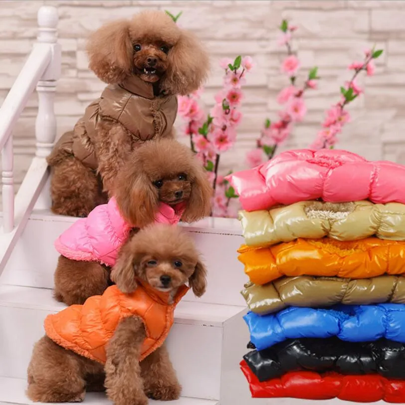 Warm Dog Clothes Winter Fleece Inside Pet Vest Puppy Outfit Dog Jackets _mkpt44