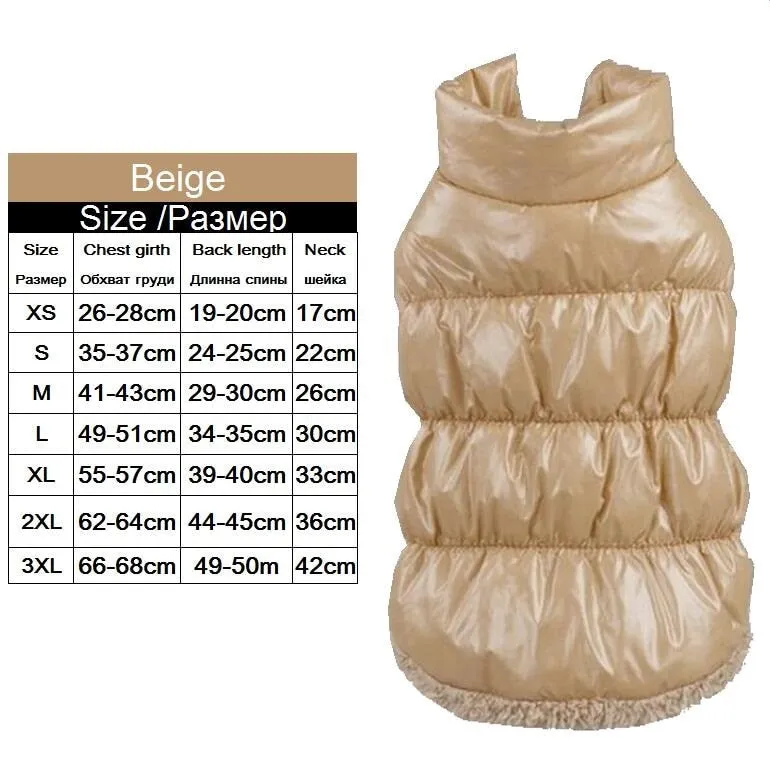 Warm Dog Clothes Winter Fleece Inside Pet Vest Puppy Outfit Dog Jackets _mkpt44