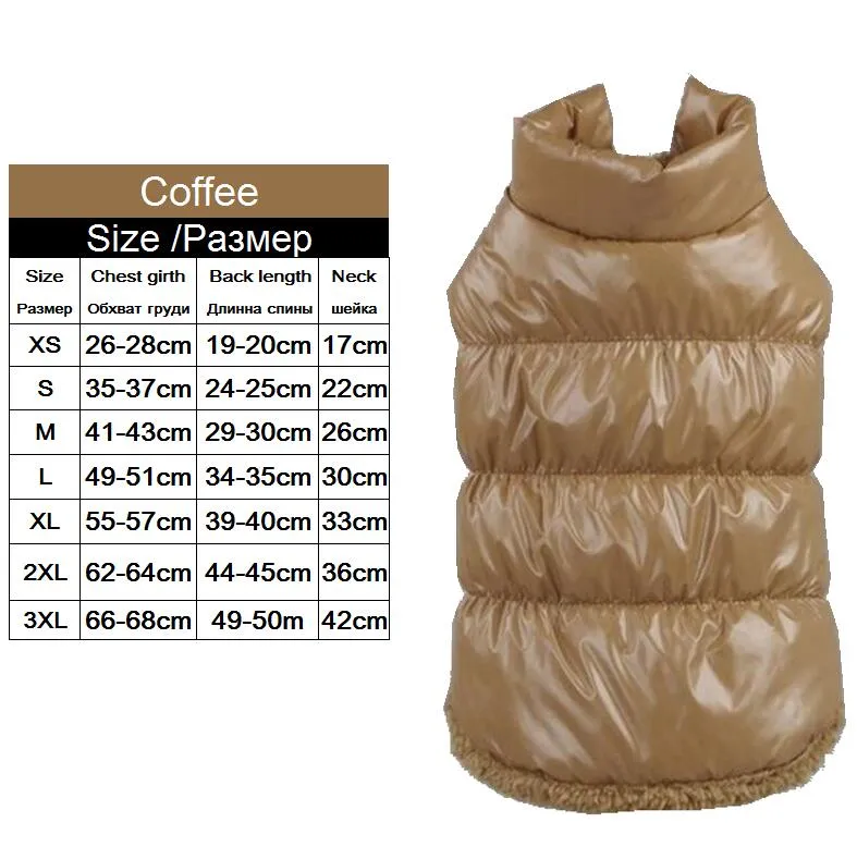 Warm Dog Clothes Winter Fleece Inside Pet Vest Puppy Outfit Dog Jackets _mkpt44
