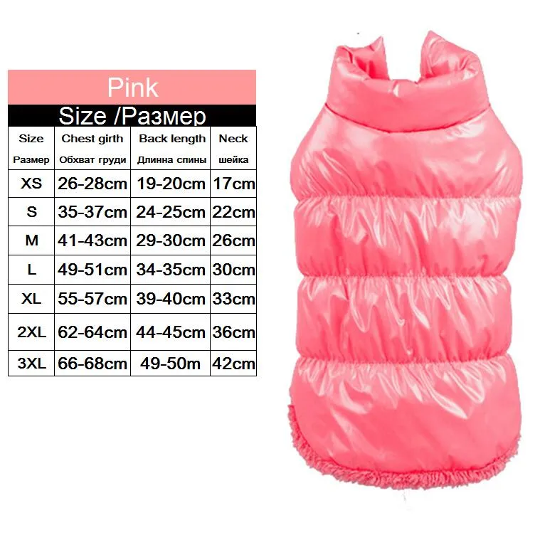 Warm Dog Clothes Winter Fleece Inside Pet Vest Puppy Outfit Dog Jackets _mkpt44