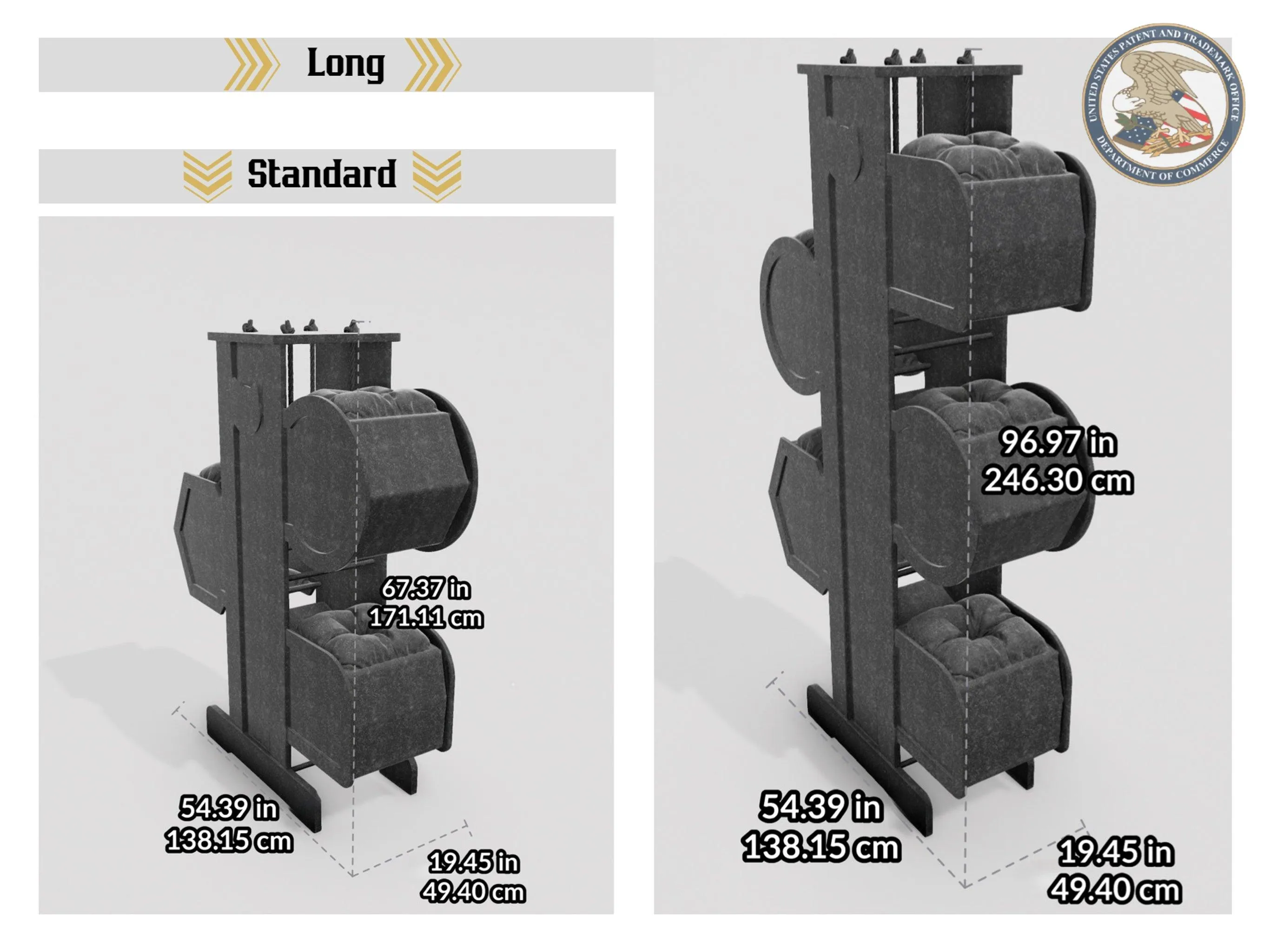 WLO® Gray Impera Modern Cat Tree